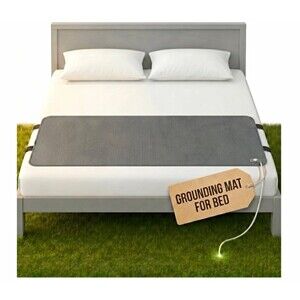 GAYA Grounding Mat for Queen Bed, Gray 60 x 27 in, Strap Around Mattress